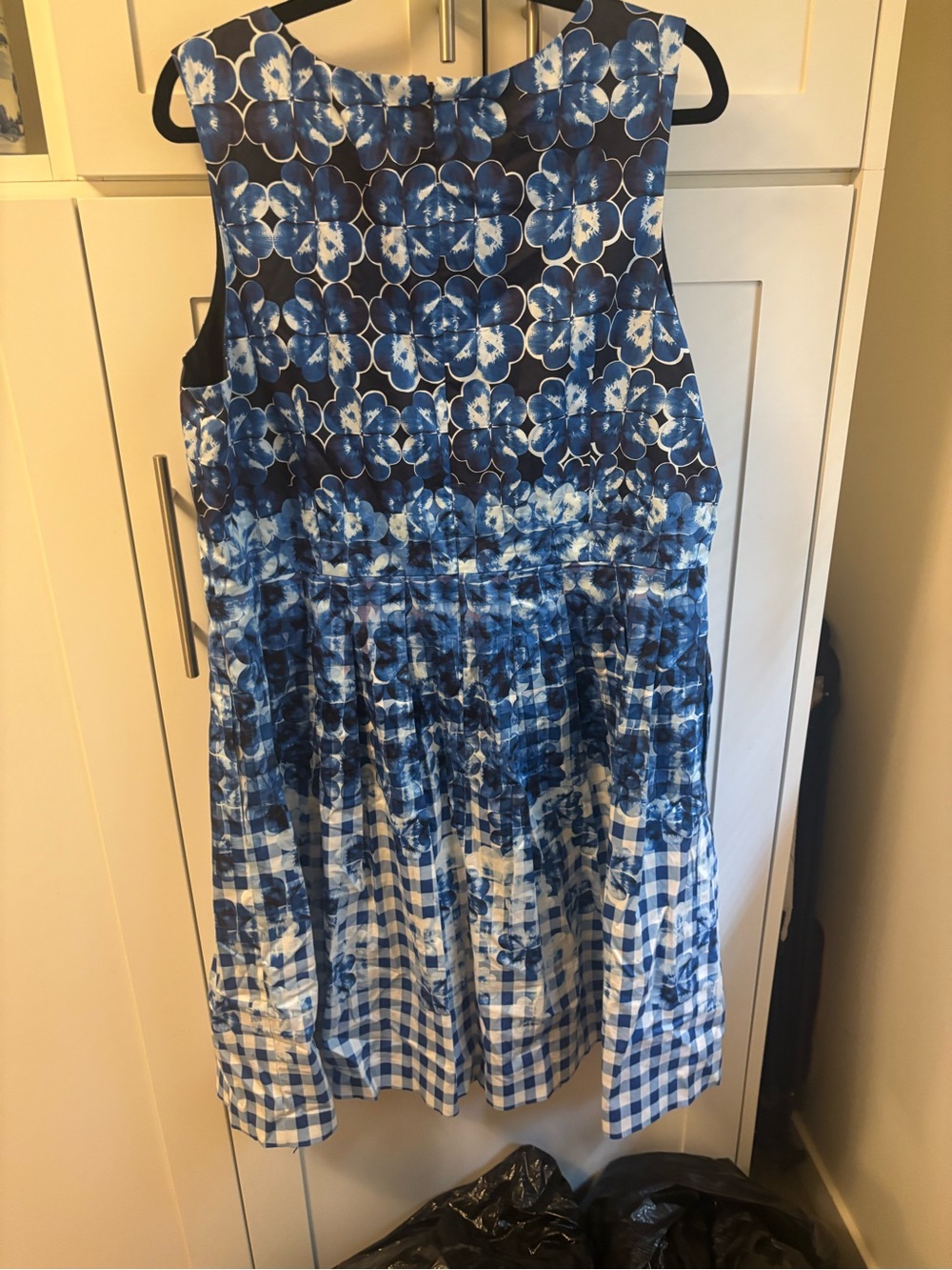 Talbots Navy and White Floral-Print Dress - Picture 3 of 3